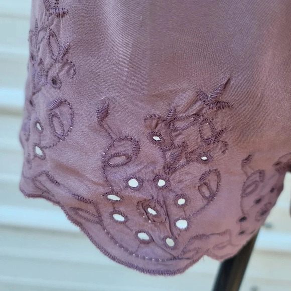 Mossimo supply Women's Romper Off Shoulder Eyelet Cut Strapless Casual Purple XS - Picture 5 of 11